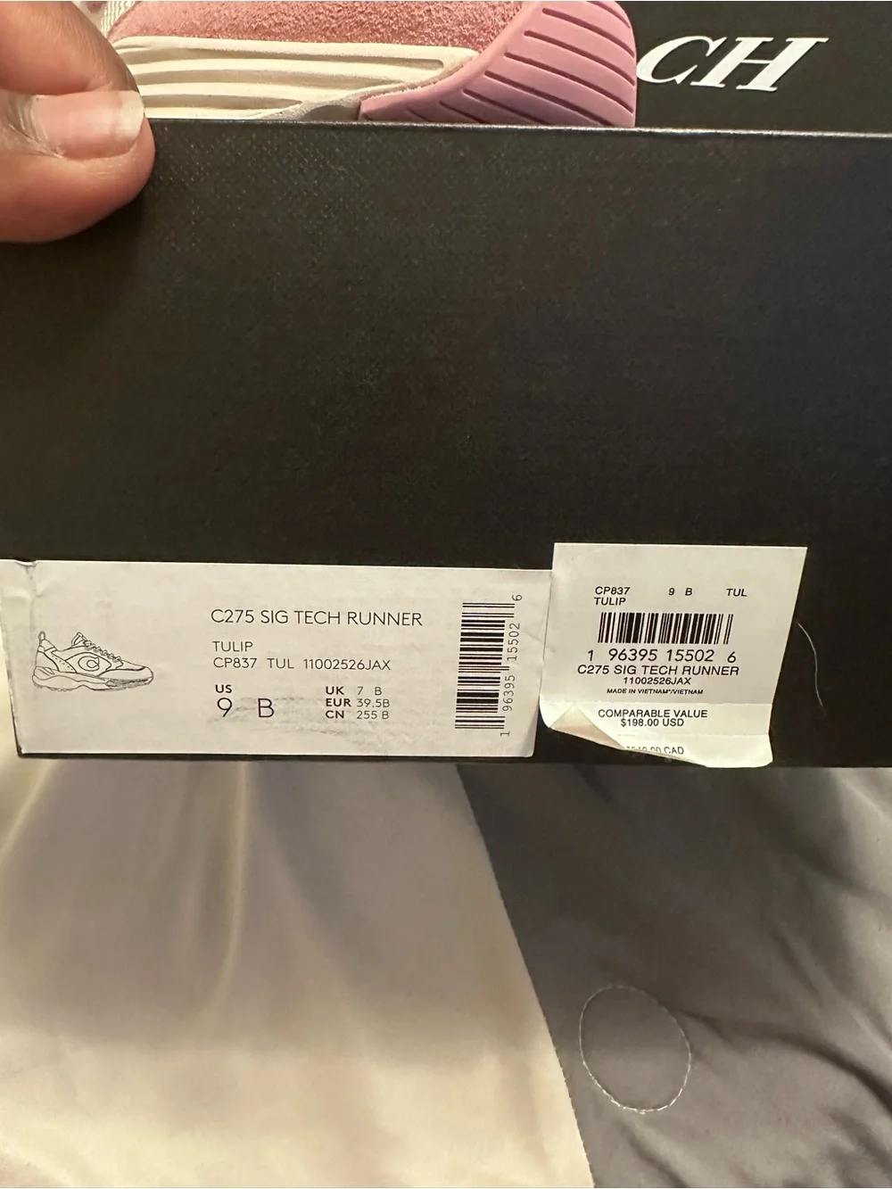 Coach Pink and Cream C275 Sig Tech Sneakers